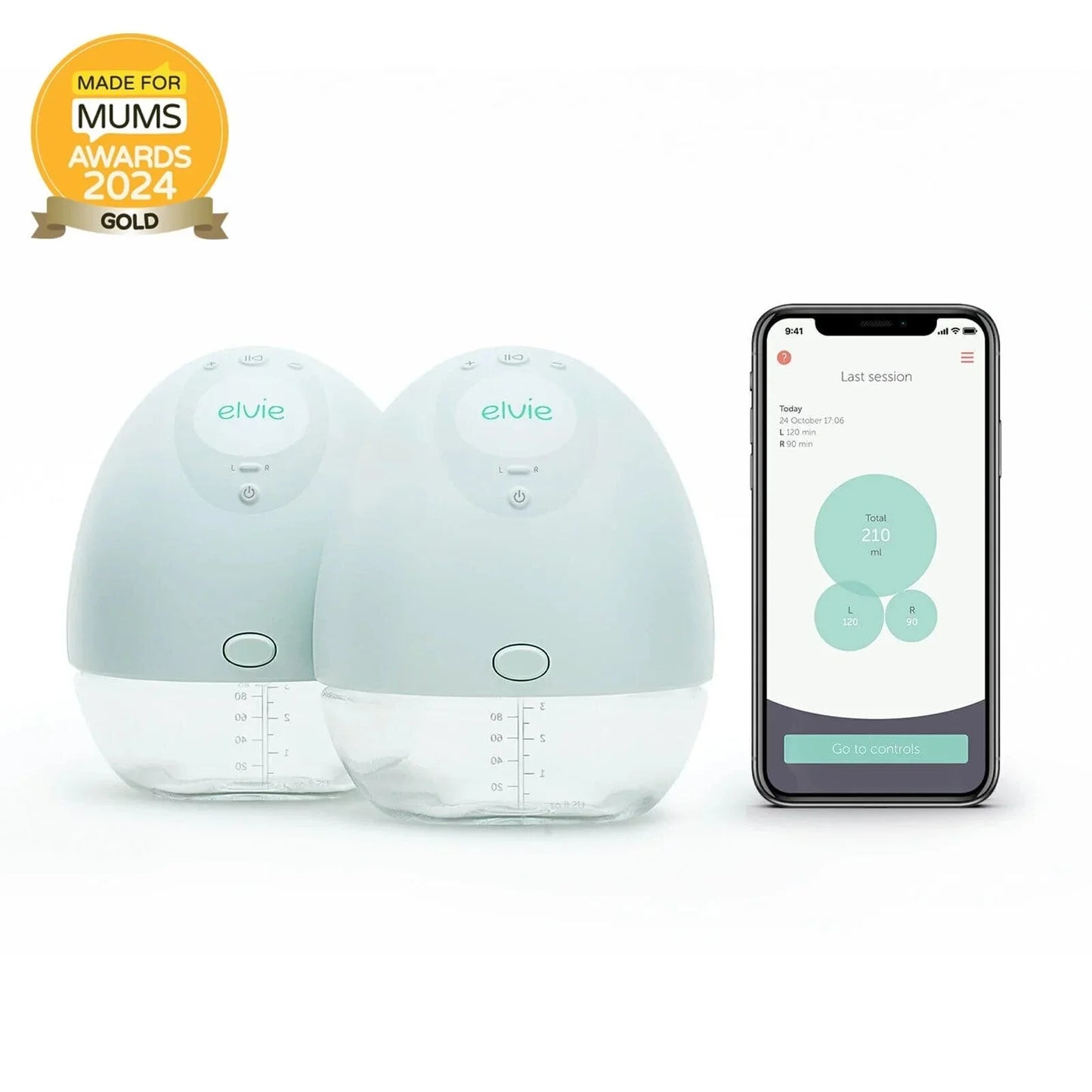 Elvie Pump Double Ultra-Quiet Wearable Electric Breast Pump