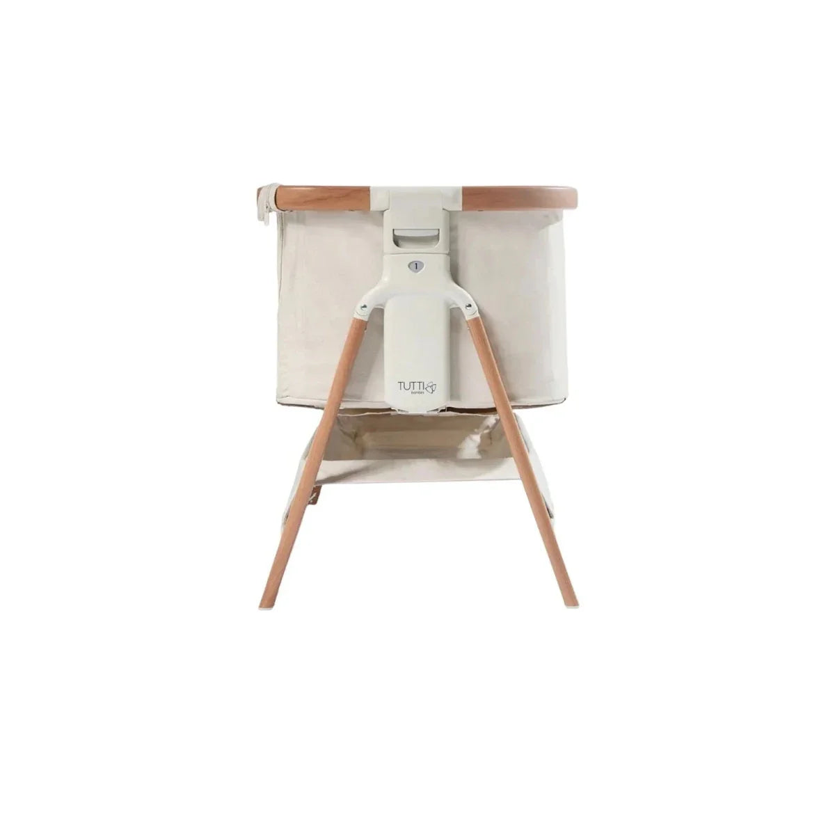 Tutti Bambini Cozee Bedside Crib - Scandinavian Walnut/Ecru