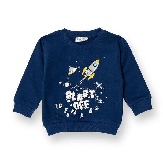 HelloBaby Basic Baby Boy Sweatshirt - Navy Blue