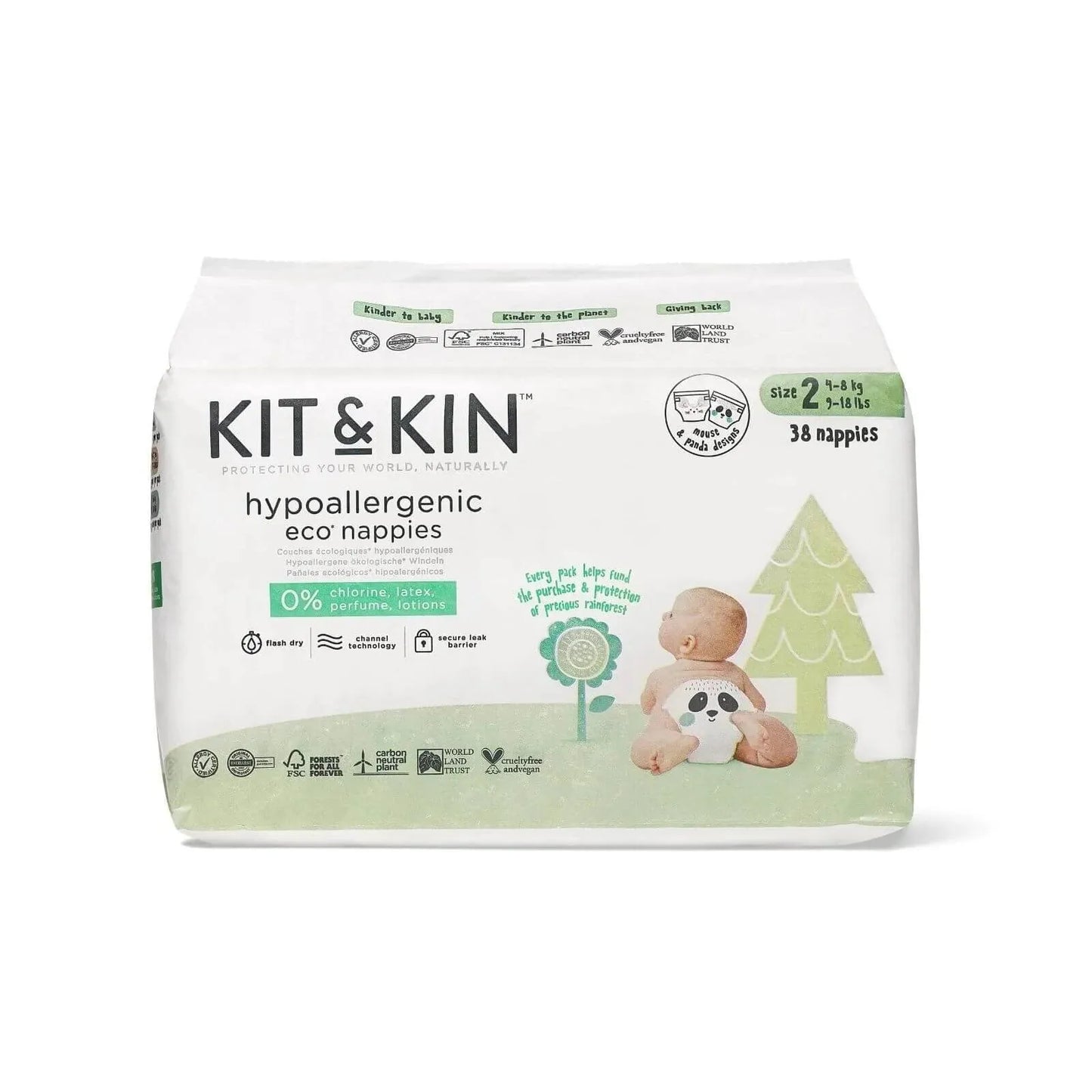 Kit & Kin Nappies Size 2 - 38 nappies