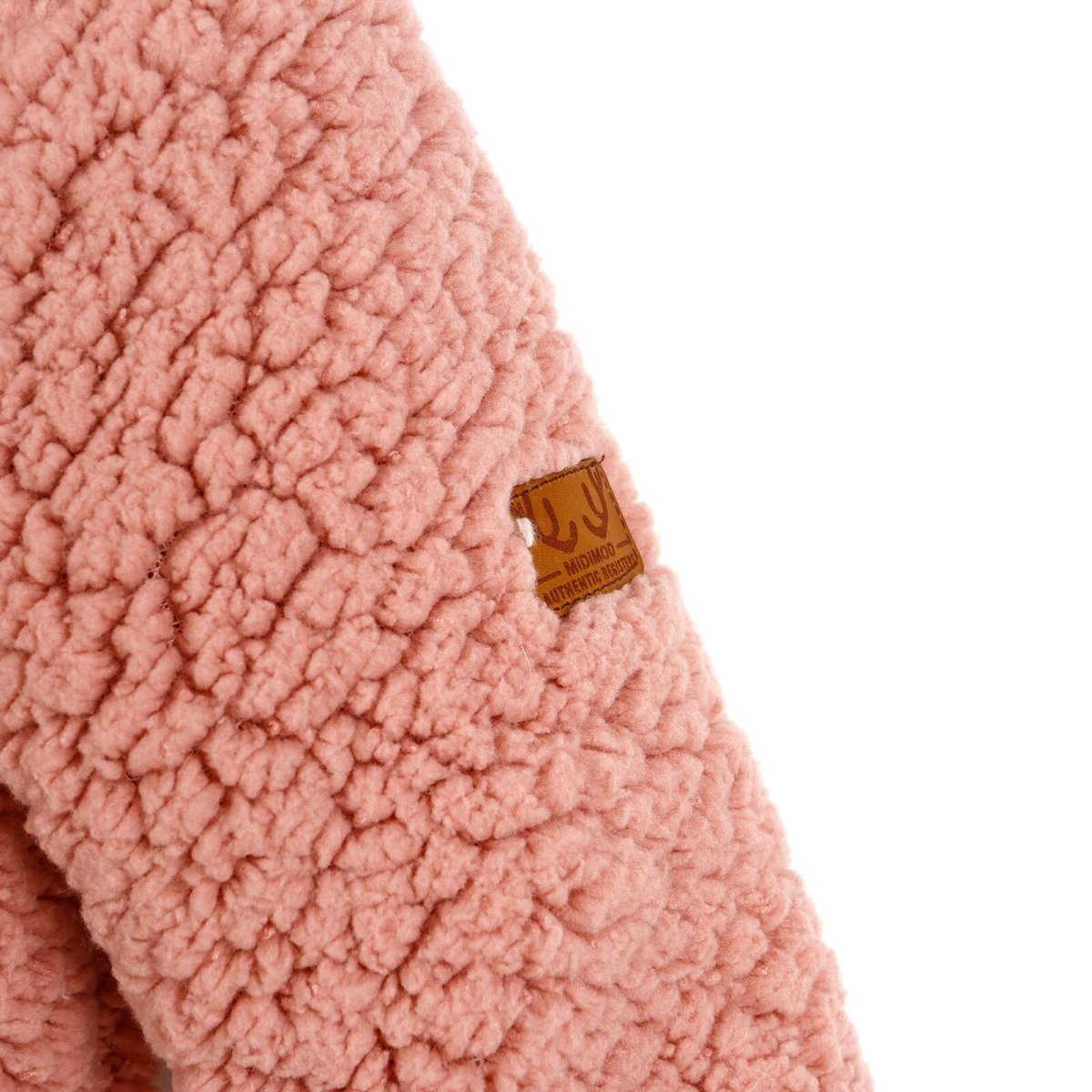 Midimod Newborn Rabbit Ear Welsoft Footed Jumpsuit - Light Rose