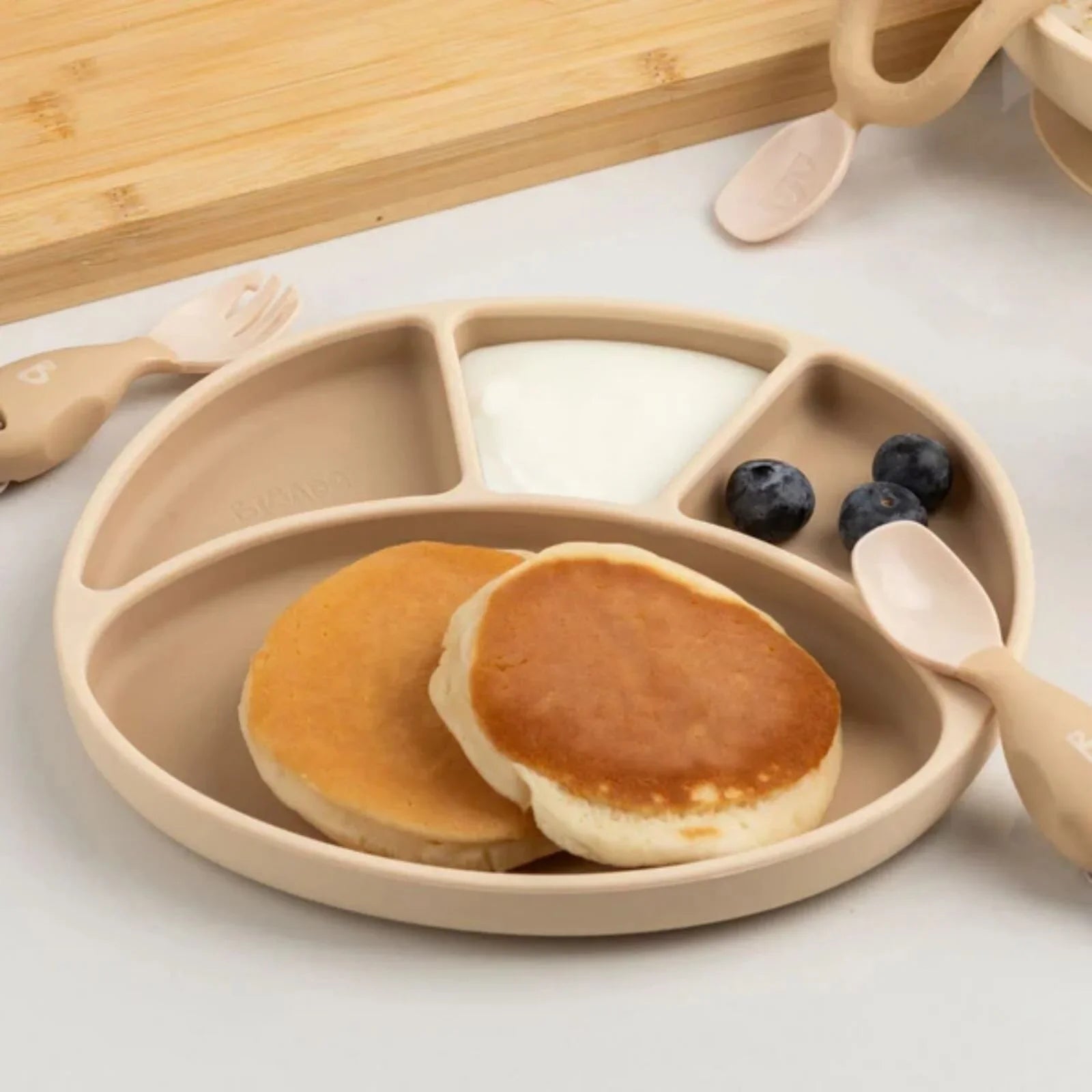 Bibado Silicone Suction Divider Plate - Fawn