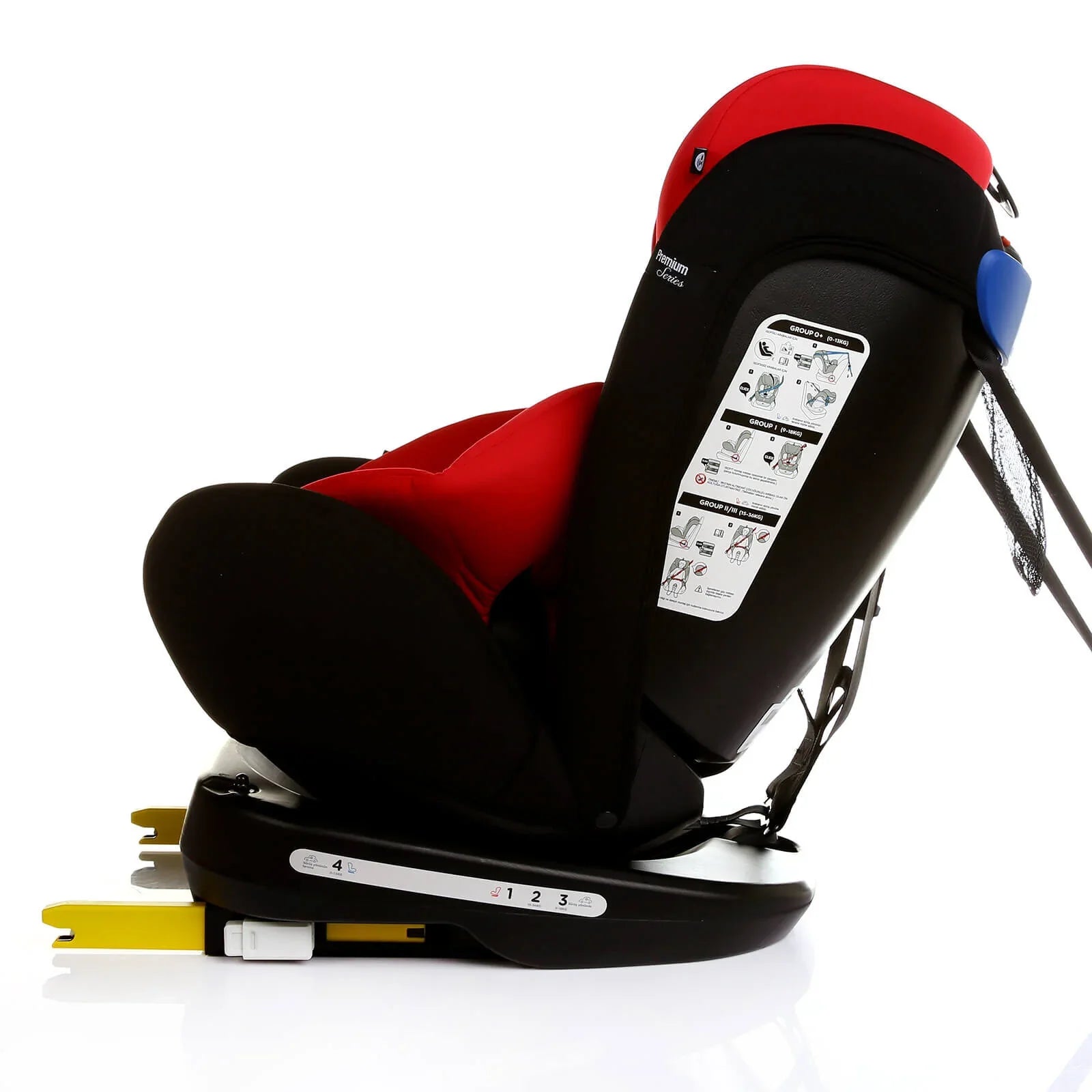 baby plus Orbitfix Group 0+/1/2/3 (Birth to 12 Years) Car Seat - Black Red