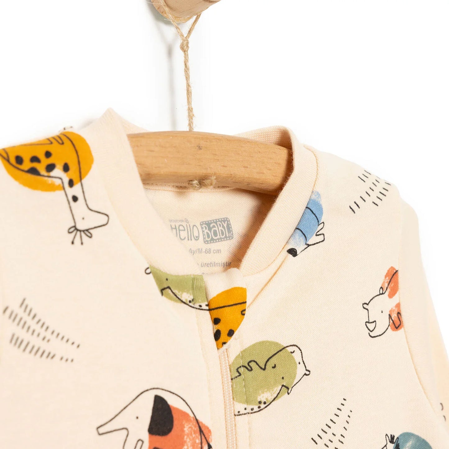 HelloBaby Newborn Boy Jumpsuit - Beige