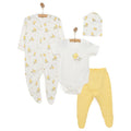 HelloBaby Girl Newborn Set 4 pcs - Ecru