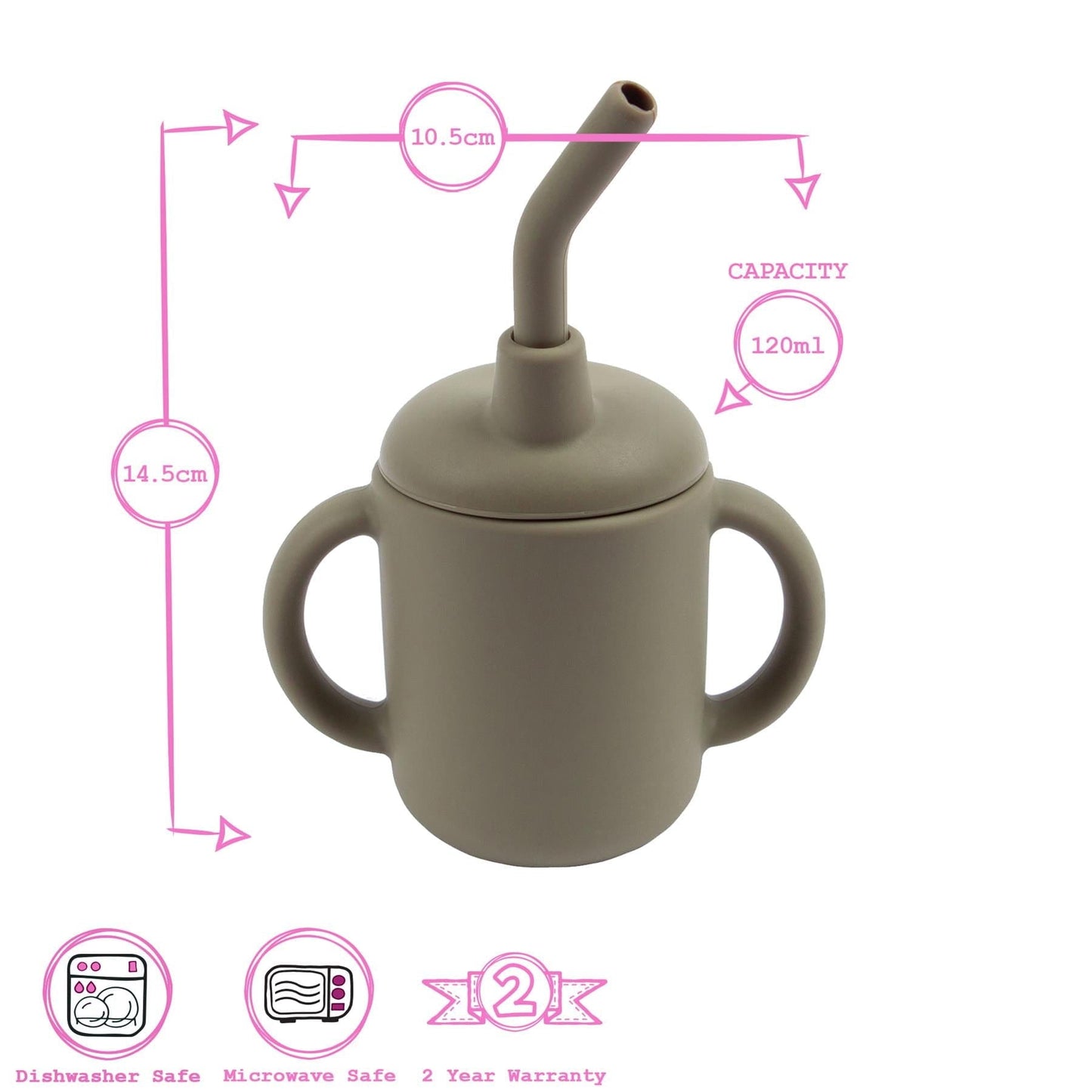 120ml Silicone Baby Sippy Cup