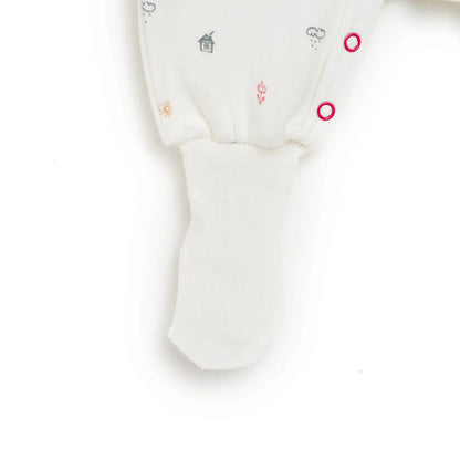 HelloBaby Newborn Baby Girl Footed Jumpsuit - Beige Melange