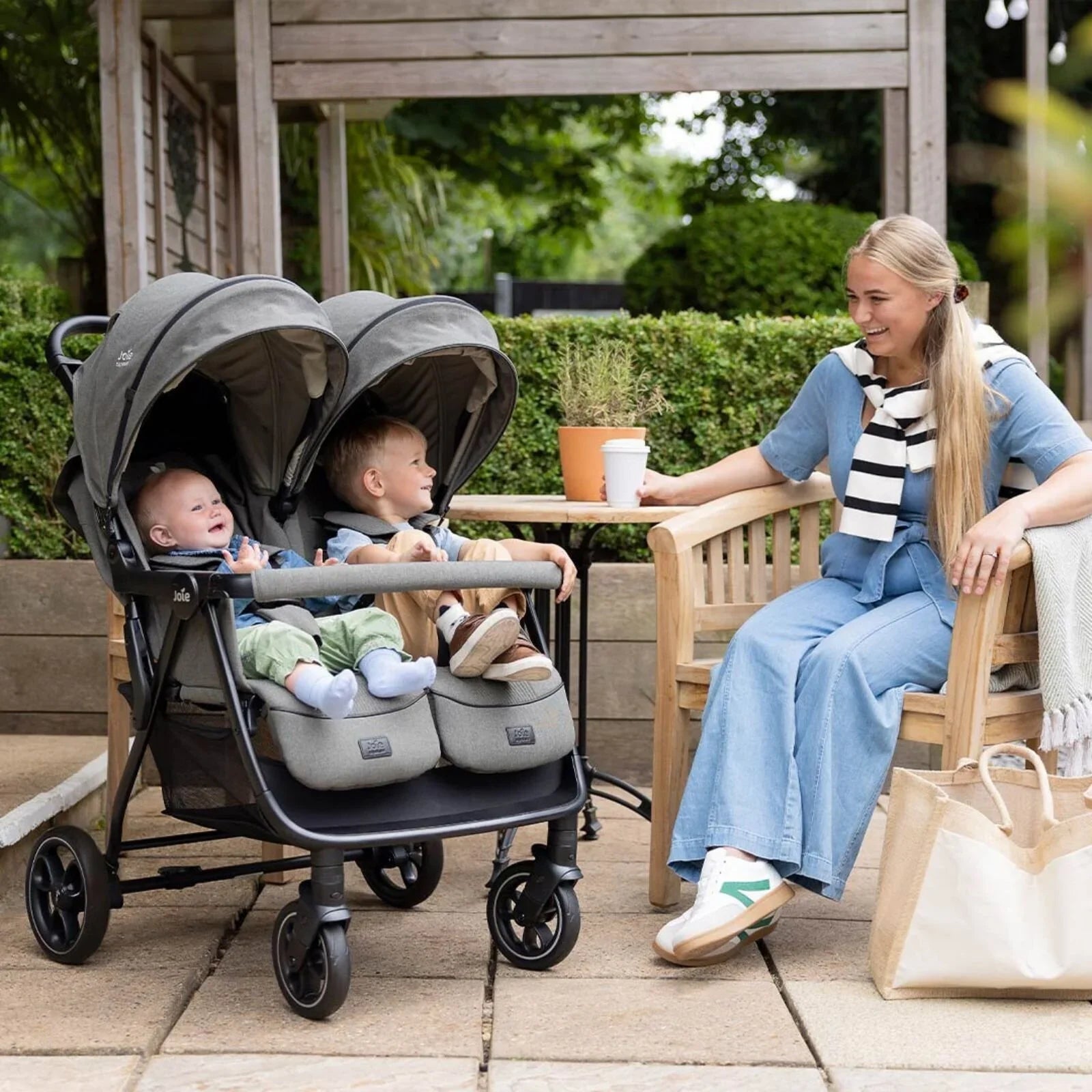 Joie Estrella Signature Double Stroller - Evergreen