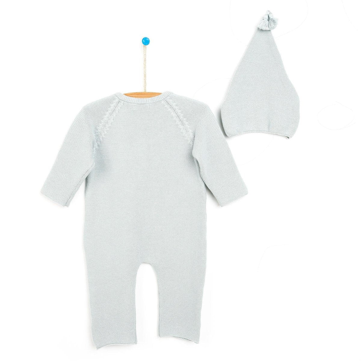 HelloBaby Newborn Knit Jumpsuit-Hat Starter Set - Mint