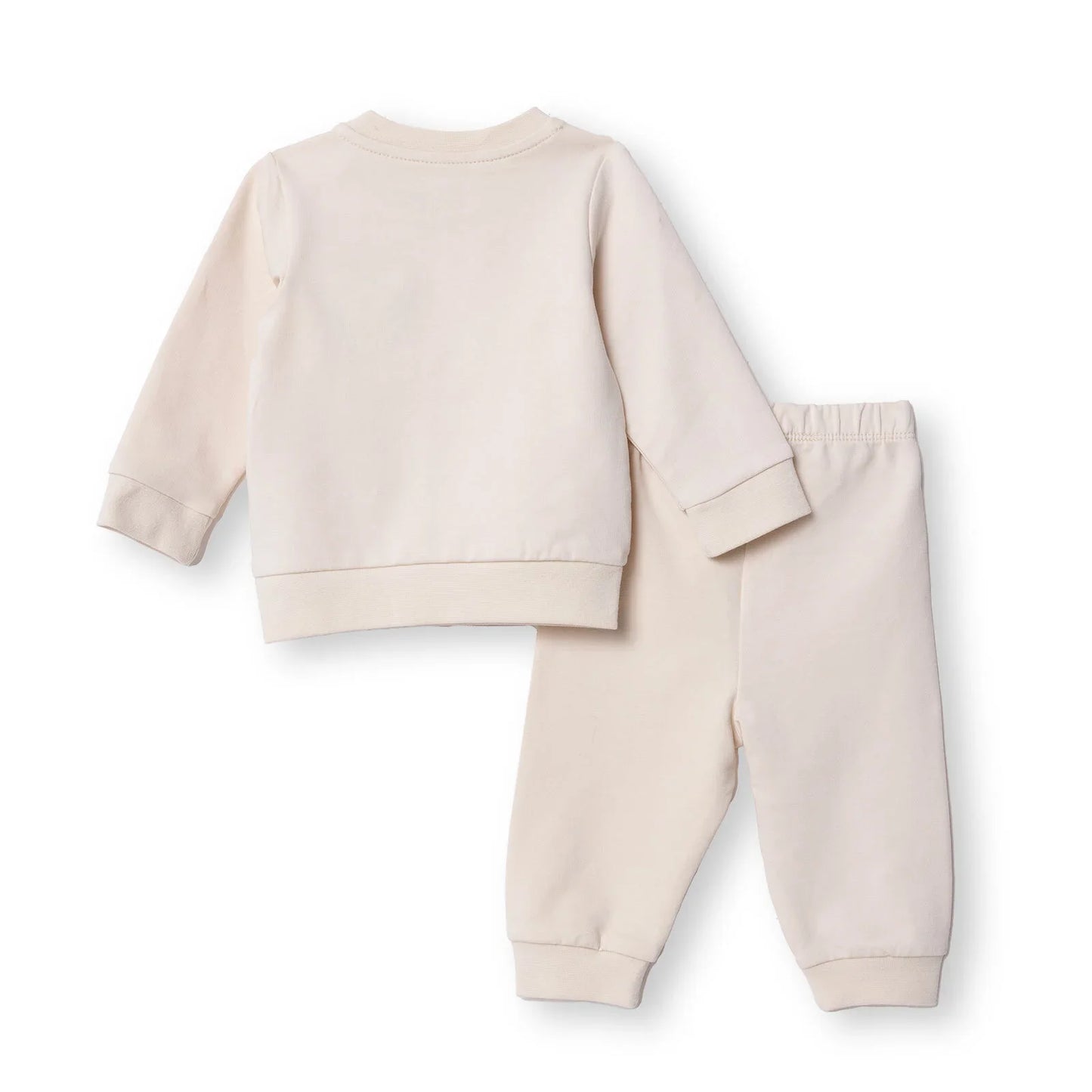 HelloBaby Newborn Sweatshirt-Footless Bottom - Beige