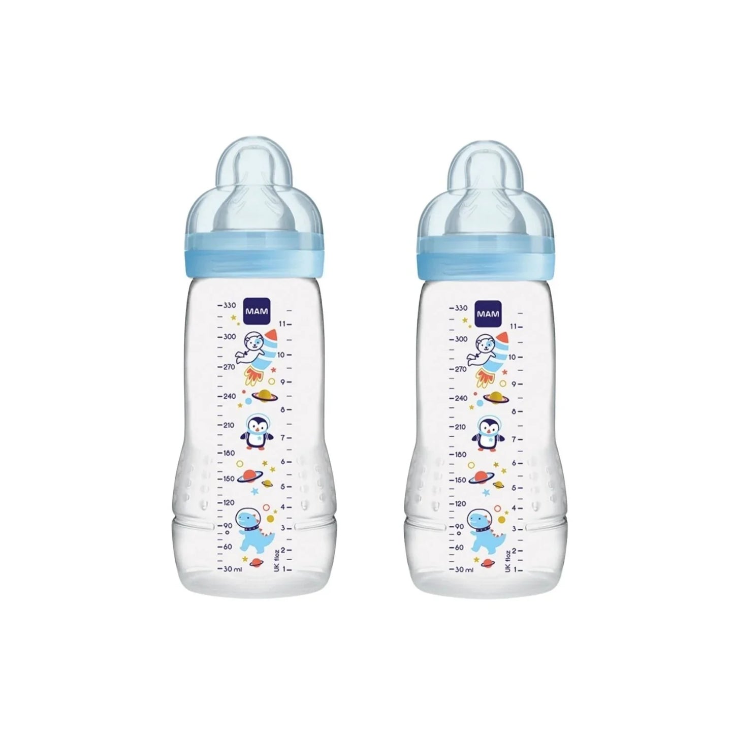 MAM Easy Active Bottle 330ml Pack of 2 - Blue