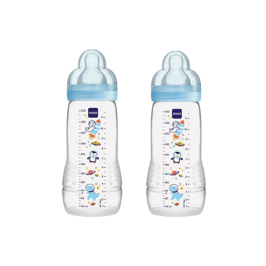 MAM Easy Active Bottle 330ml Pack of 2 - Blue