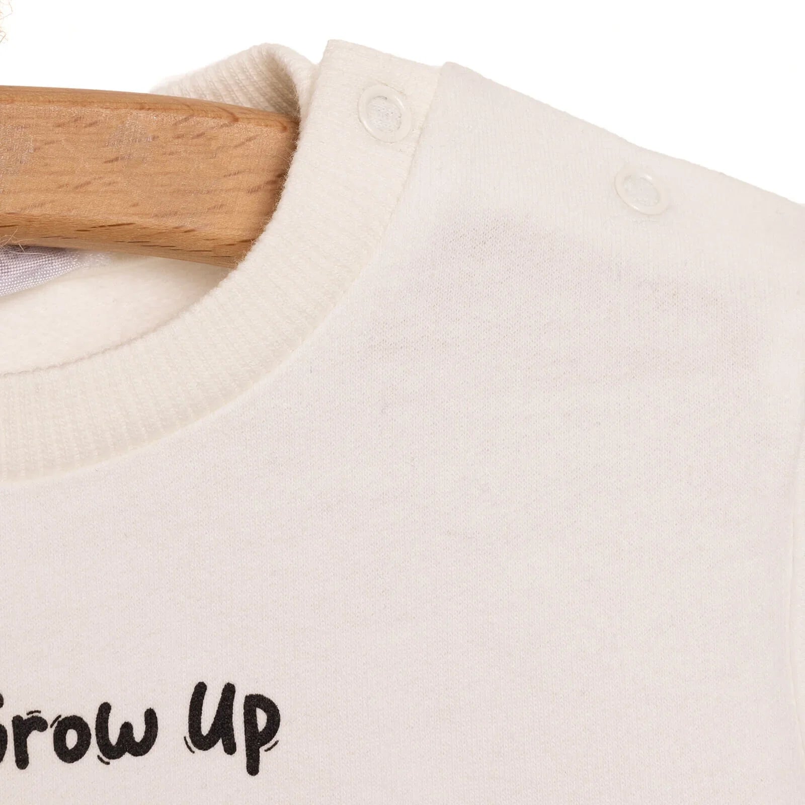 HelloBaby Baby Boy Basic Giraffe Printed Sweatshirt - Ecru