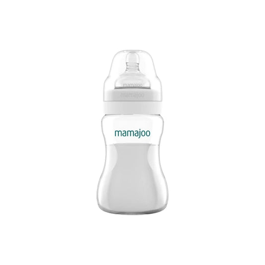 Mamajoo Anti-Colic PP Baby Bottle Medium Flow 6+ months 250ml - Silver