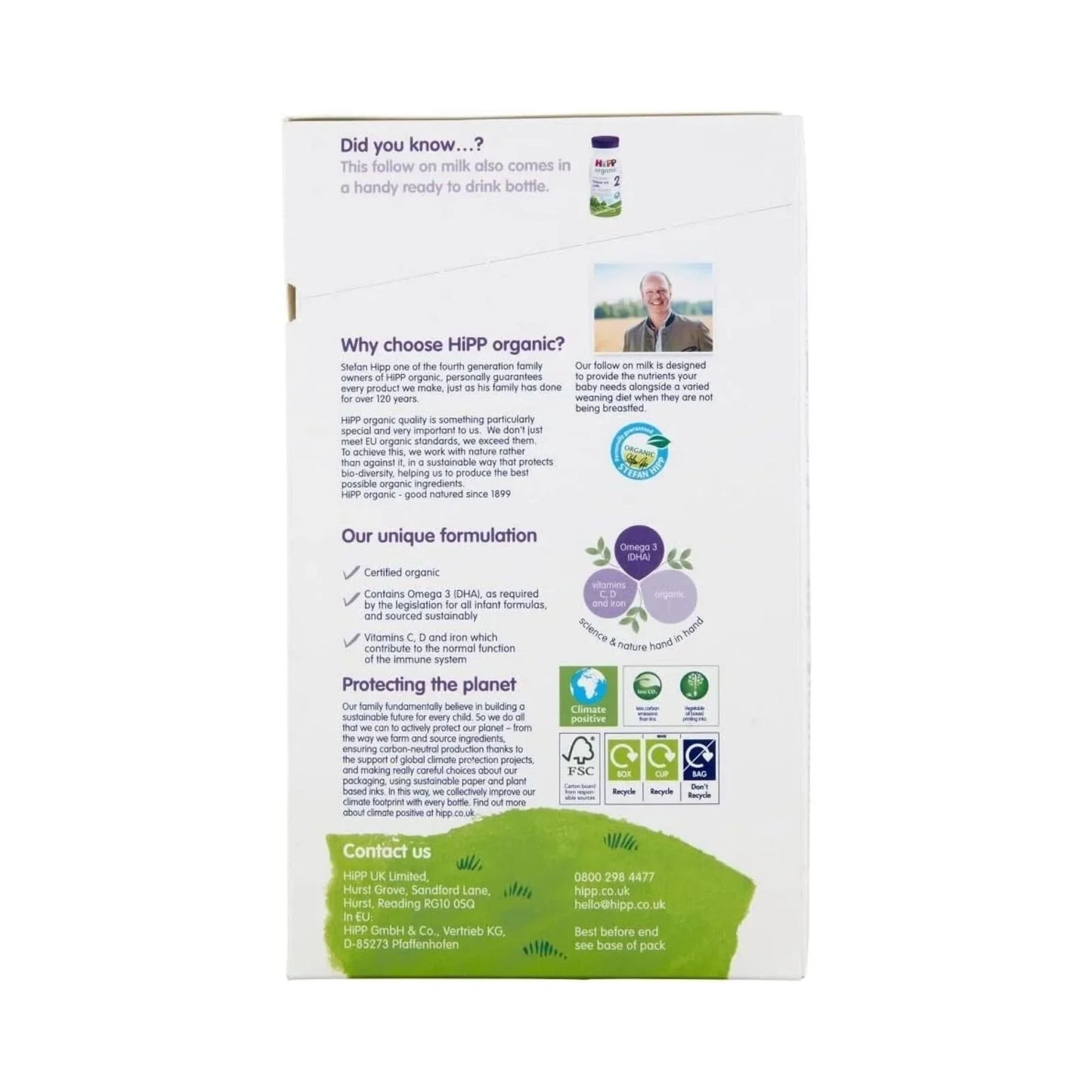 HiPP Organic 2 Follow On Milk Powder 6+ months 800g