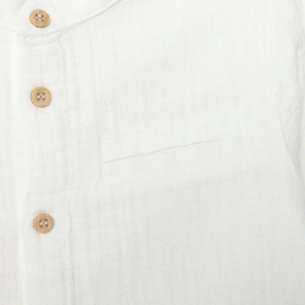 HelloBaby Grandad Collar Muslin Baby Shirt (6-9 Months to 4-5 Years)