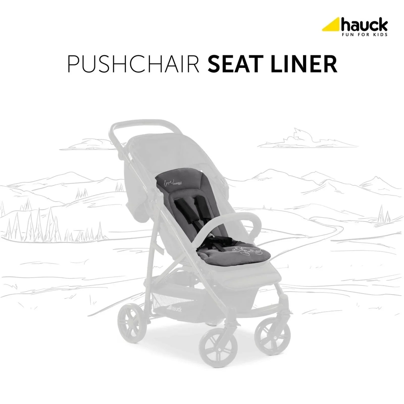 Hauck Disney Pushchair Seat Liner - Mickey Mouse Black