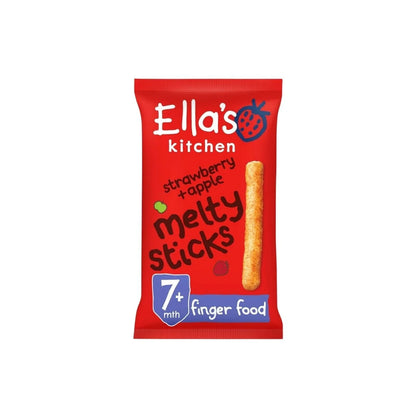 Ella's Kitchen Strawberry & Apple Melty Sticks Baby Snack 7+ months 16g