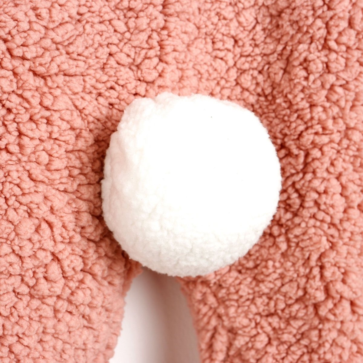 Midimod Newborn Rabbit Ear Welsoft Footed Jumpsuit - Light Rose