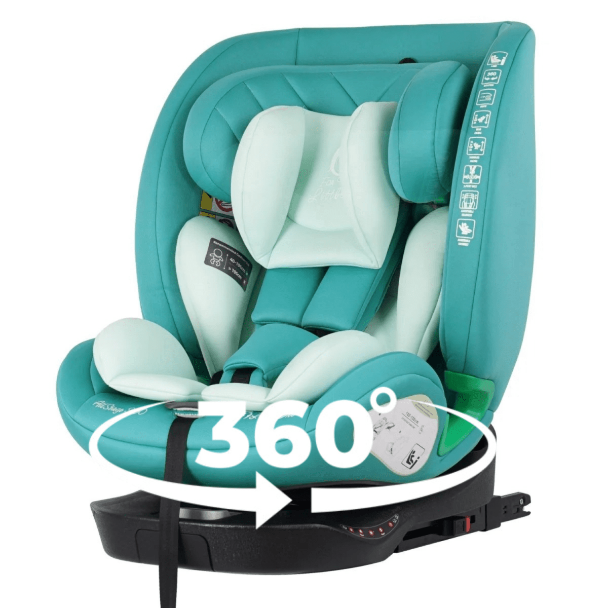 For Your Little One AllStage 360 0/1/2/3 ISOFIX I-Size Car Seat - Sage Teal (Birth-12 Years)