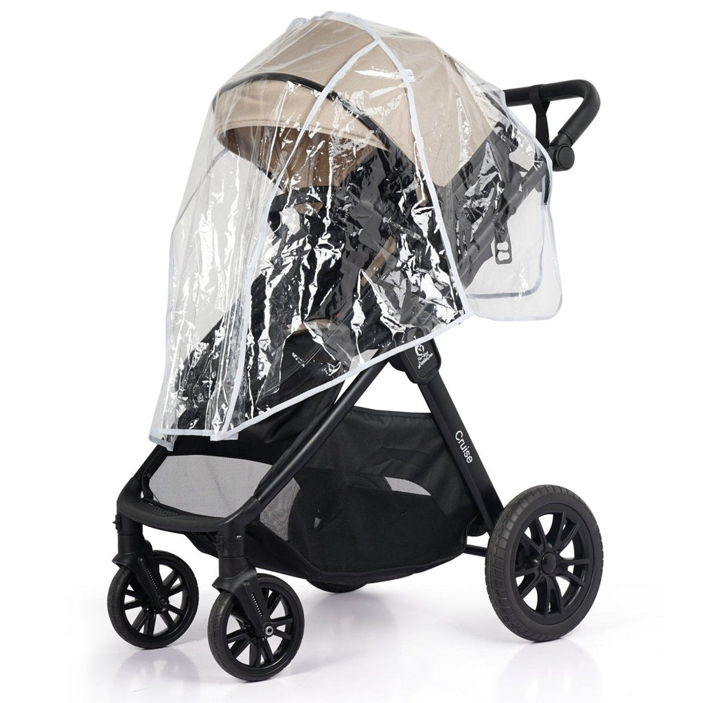 For Your Little One Cruise 3 In 1 Travel System With Car Seat And ISOFIX Base - Dune Beige (Free Cupholder And Seat Liner Included!)