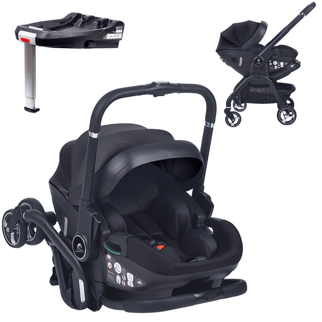 For Your Little One Qubi Infant Car Seat Stroller & Base - Eclipse Black