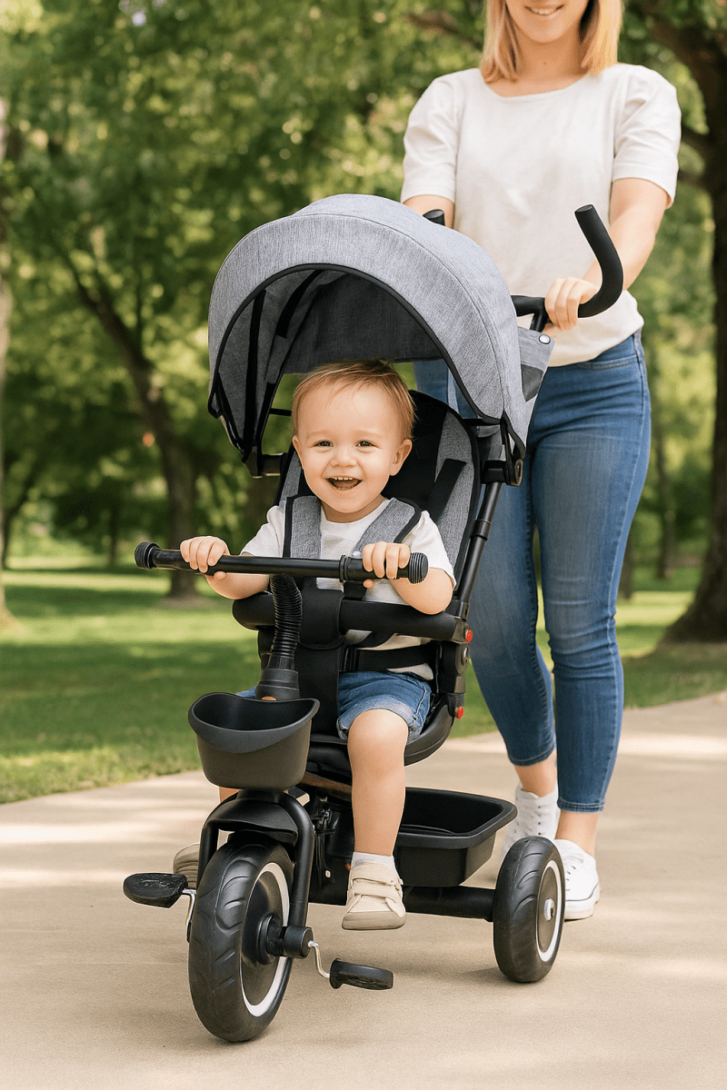 Foryourlittleone 6 in 1 Trike V3 - Grey (9 months - 5 years)