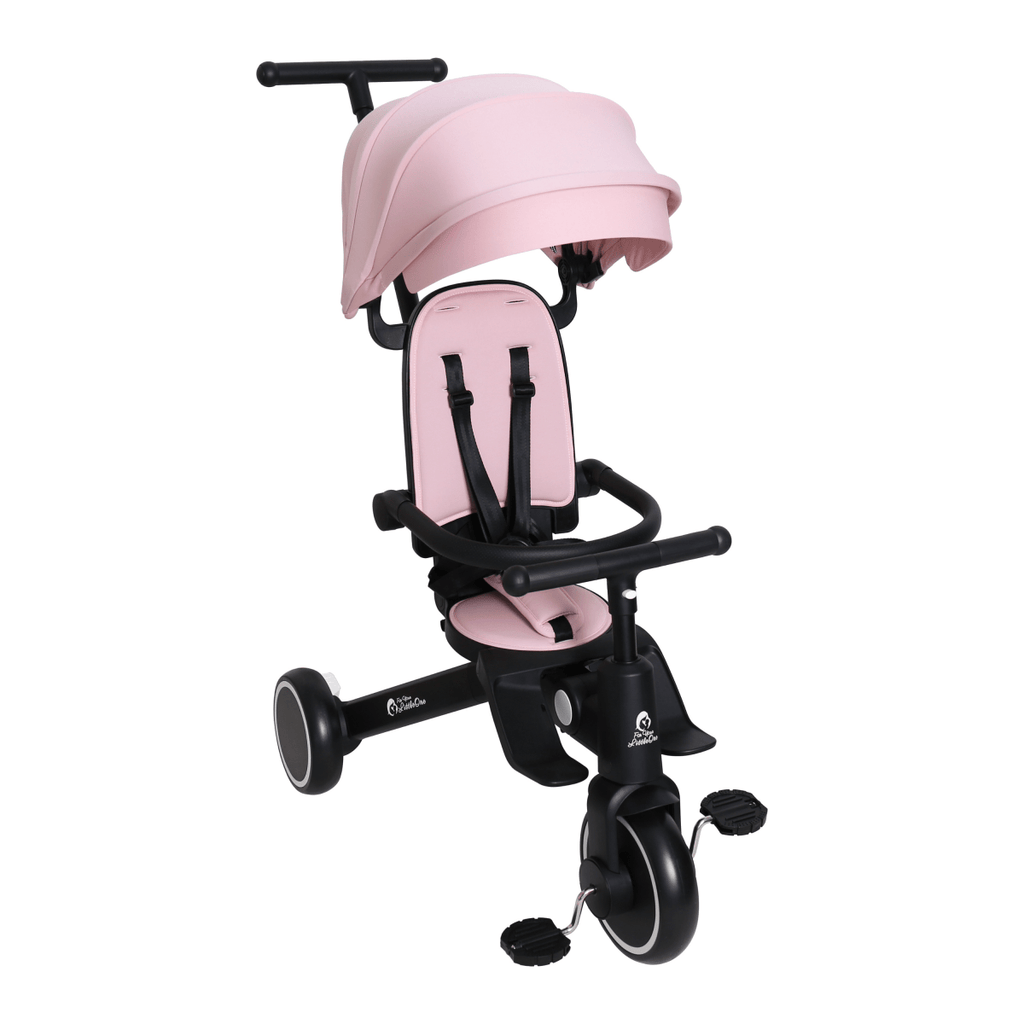 Foryourlittleone Xplor 6 in 1 Foldable Trike - Pastel Pink (10m-4y)