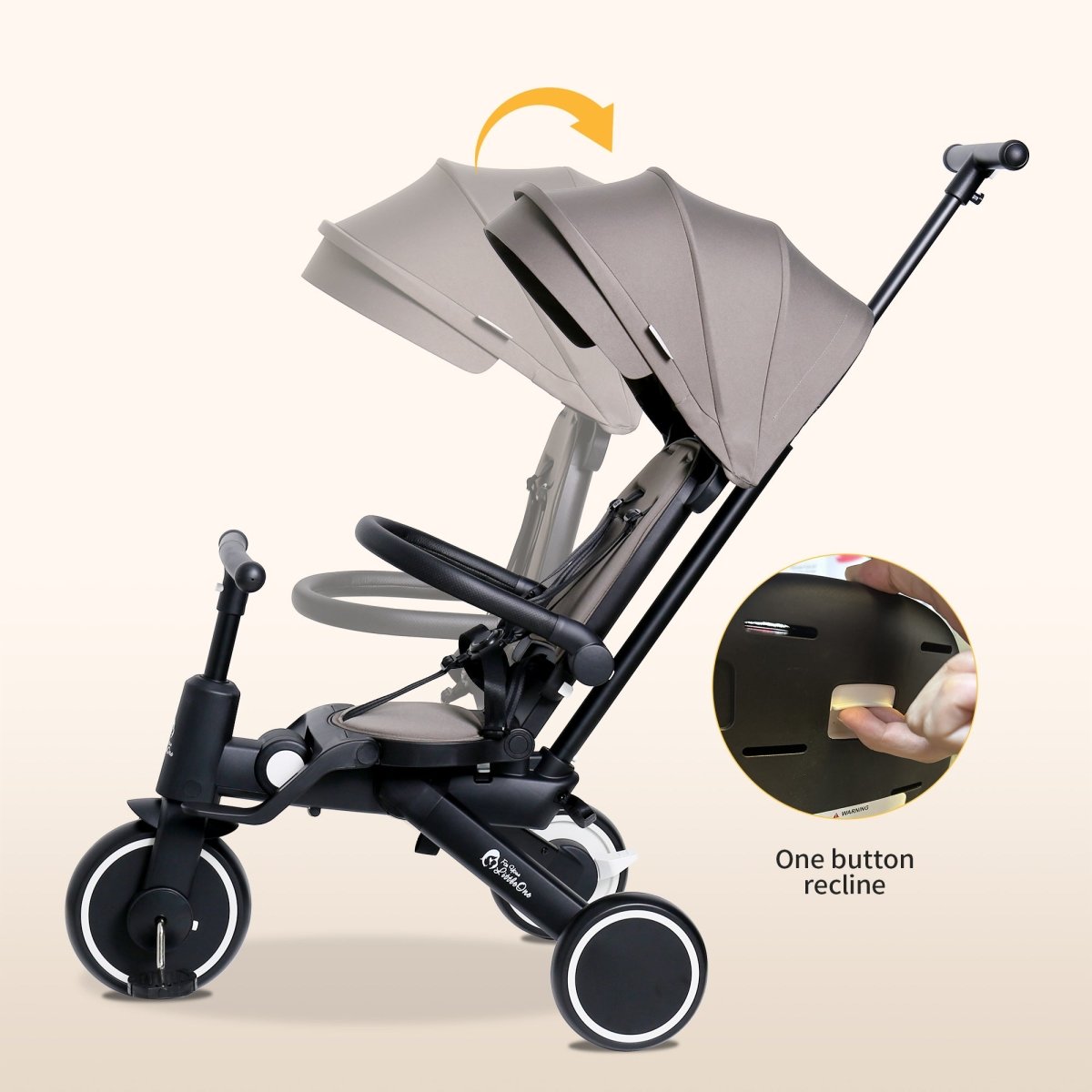 Foryourlittleone Xplor Plus 6 in 1 Foldable Trike - Pastel Pink (10m-4y)