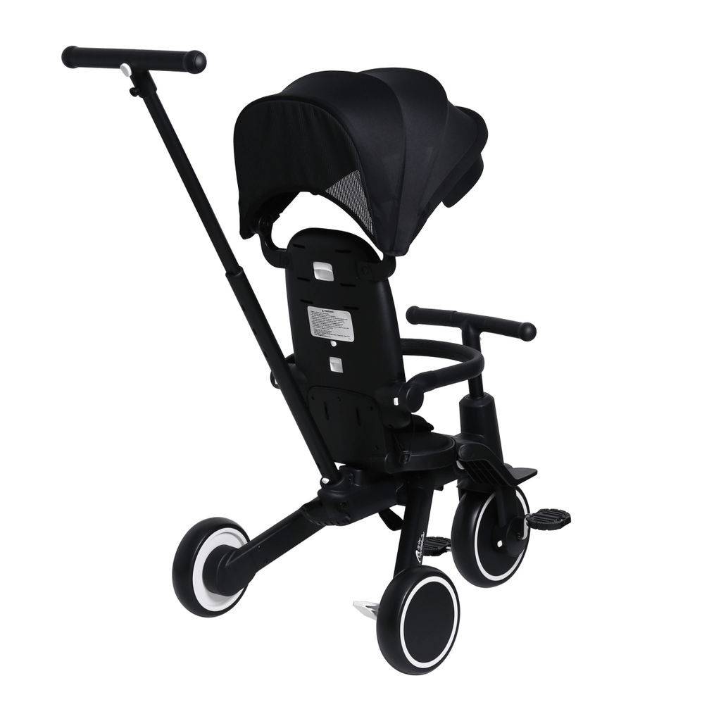 Foryourlittleone Xplor Plus 6 in 1 Foldable Trike - Jet Black (10m-4y)