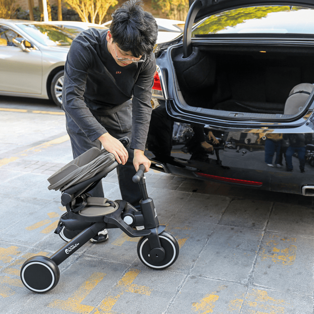 Foryourlittleone Xplor Ultimate 6 in 1 Foldable Trike - Jet Black (10m-5y)