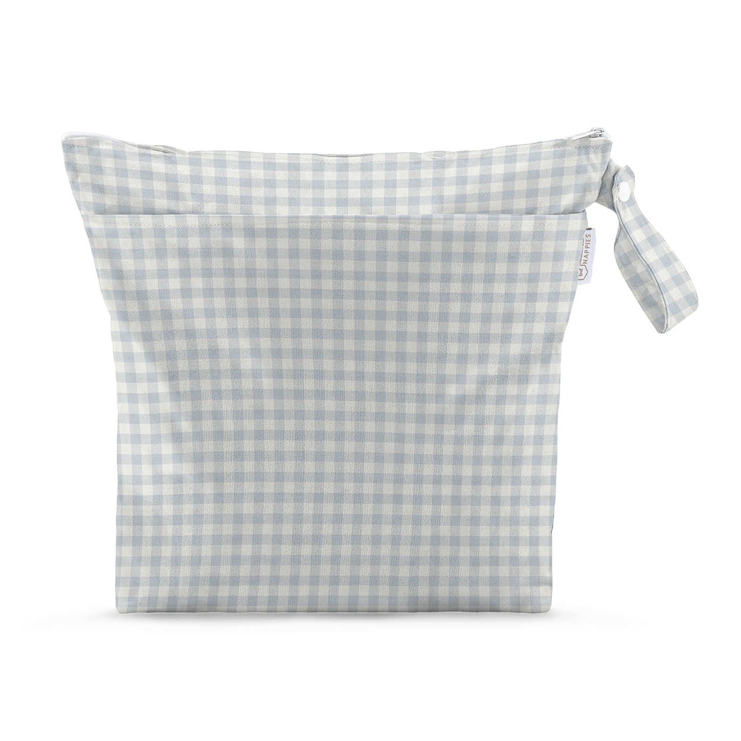 Grab & Go Nappy Wet Bags  With Handle - Blue Gingham