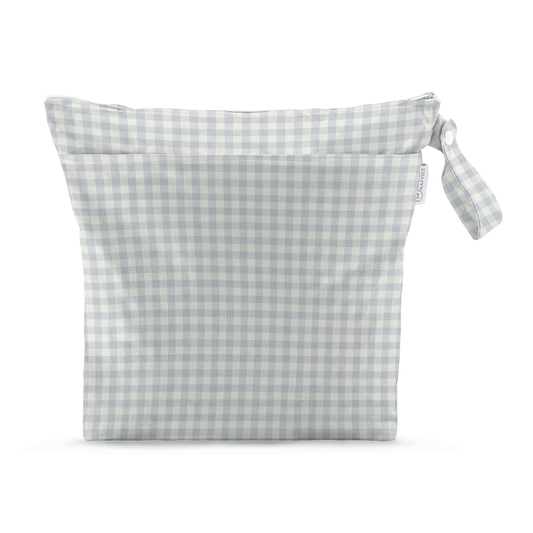 Grab & Go Nappy Wet Bags  With Handle - Blue Gingham