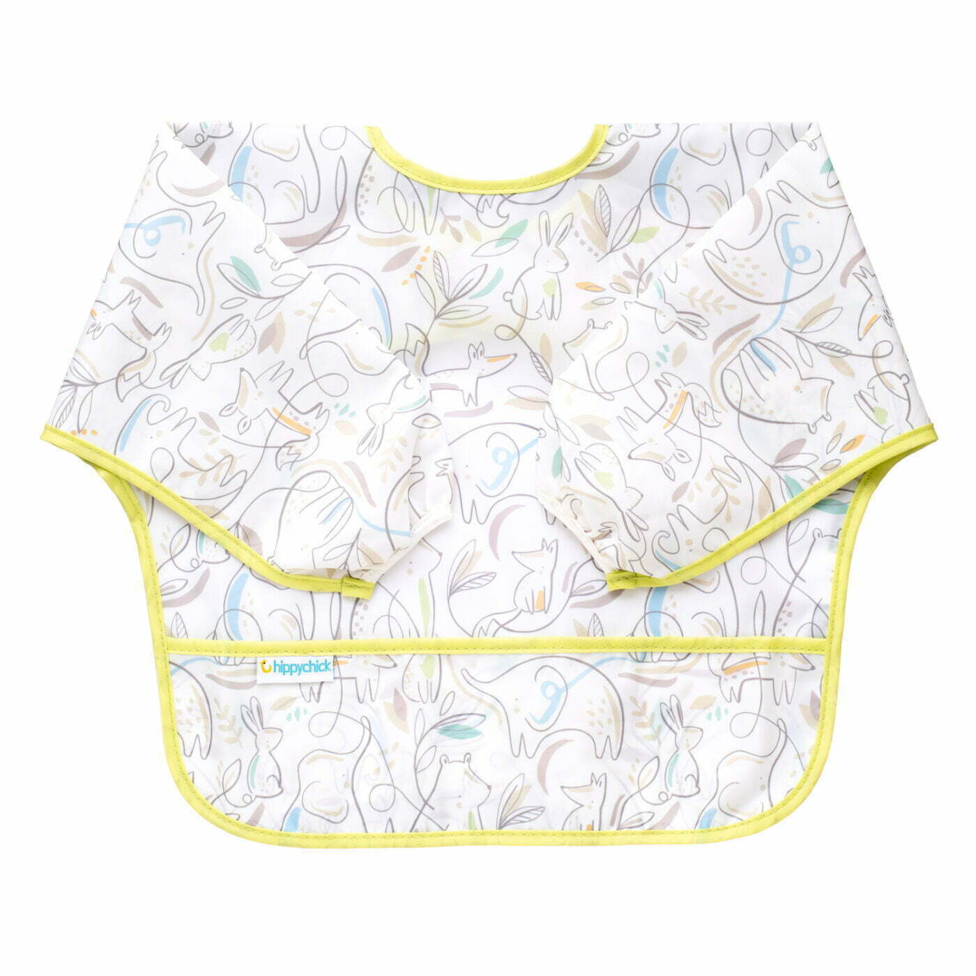 Hippychick Sleeved Bib in Animal Friends