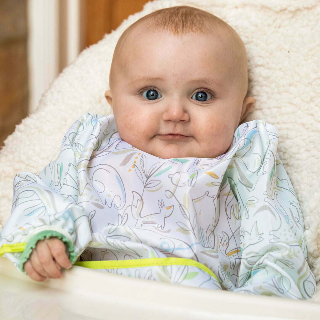Hippychick Sleeved Bib in Animal Friends