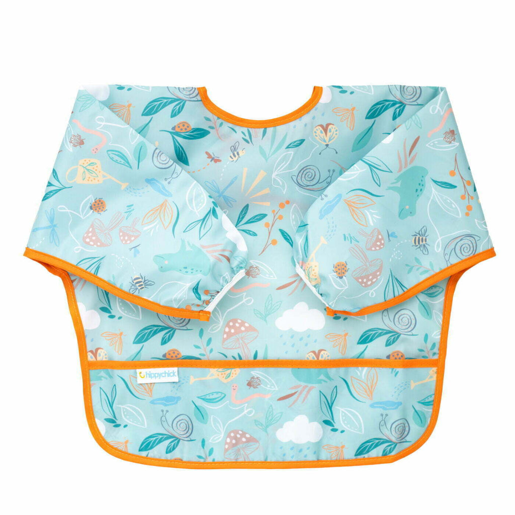 Hippychick Sleeved Bib in English Garden
