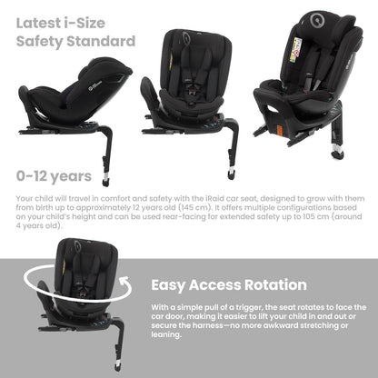 Jane iRaid 360 Swivel i-Size Car Seat, 0-12 years