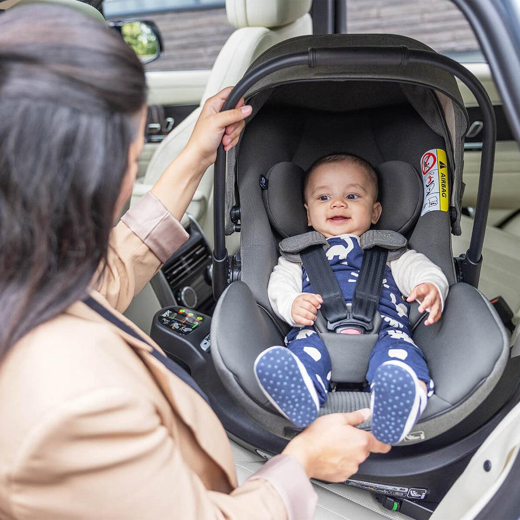 Noordi Fjordi V1 Leather 3in1 with Joie i-Snug 2 Car Seat, Cloud