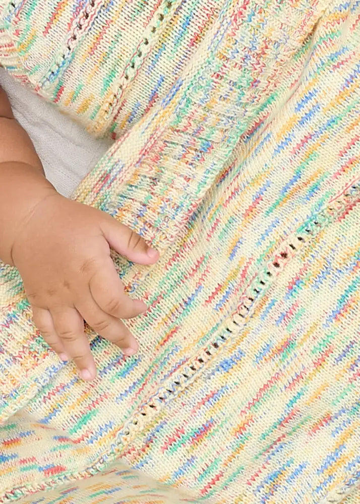 Personalised Knitted Baby Blanket, Space Dye - Merry