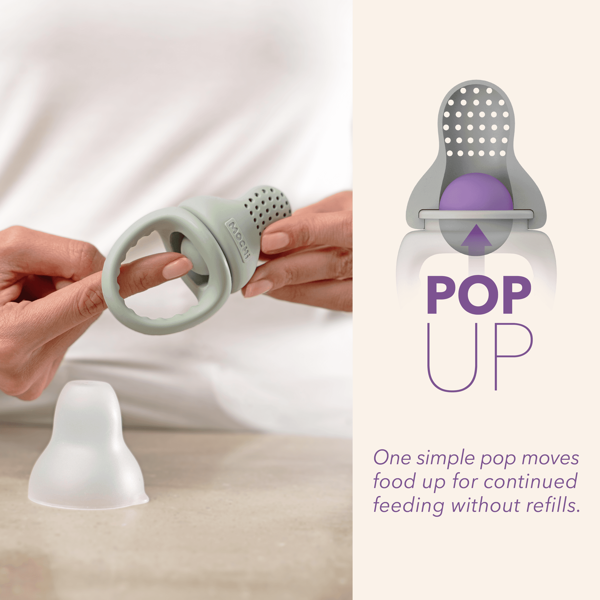 MOCHi Pop-Up Feeder for Babies Food Grade Silicone
