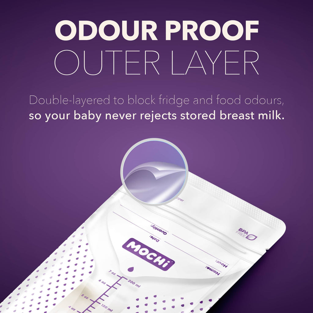 MOCHi Breast Milk Storage Bags – Double-Layered, BPA-Free