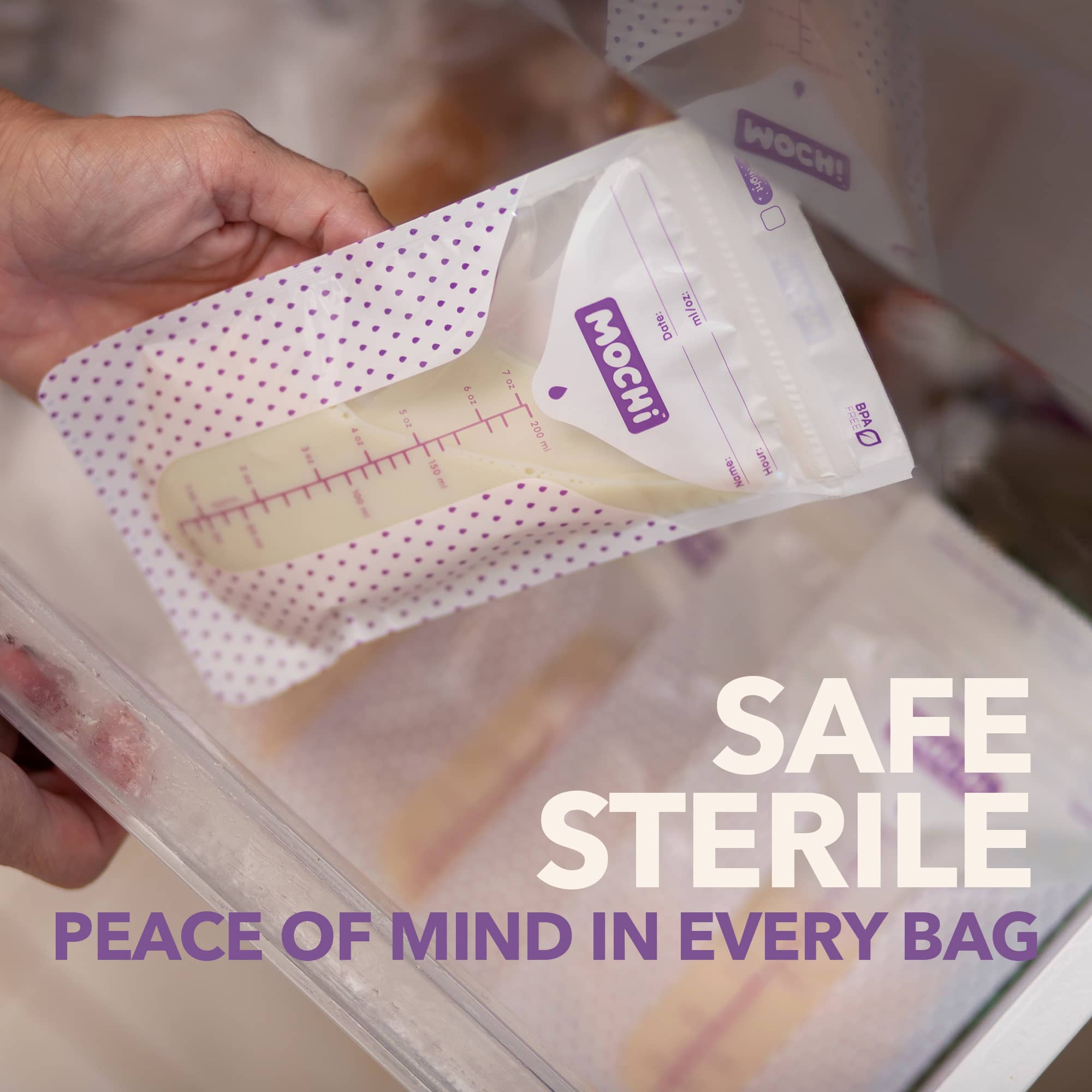 MOCHi Breast Milk Storage Bags – Double-Layered, BPA-Free