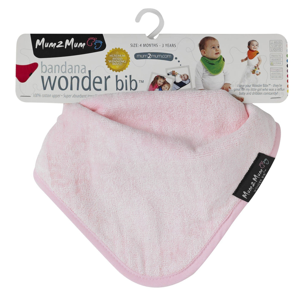 Mum 2 Mum Bandana Style Wonder Bib - Baby Pink