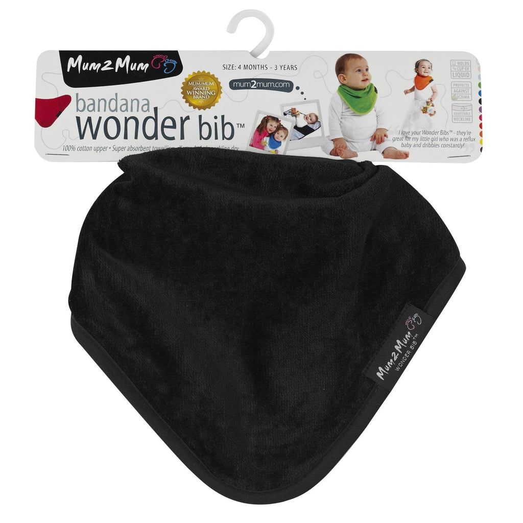 Mum 2 Mum Bandana Style Wonder Bib - Black