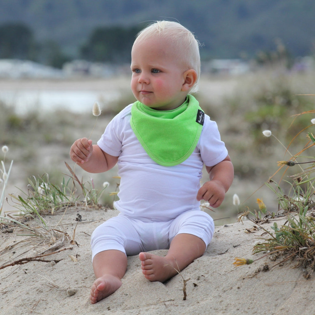 Mum 2 Mum Bandana Style Wonder Bib - Lime Green