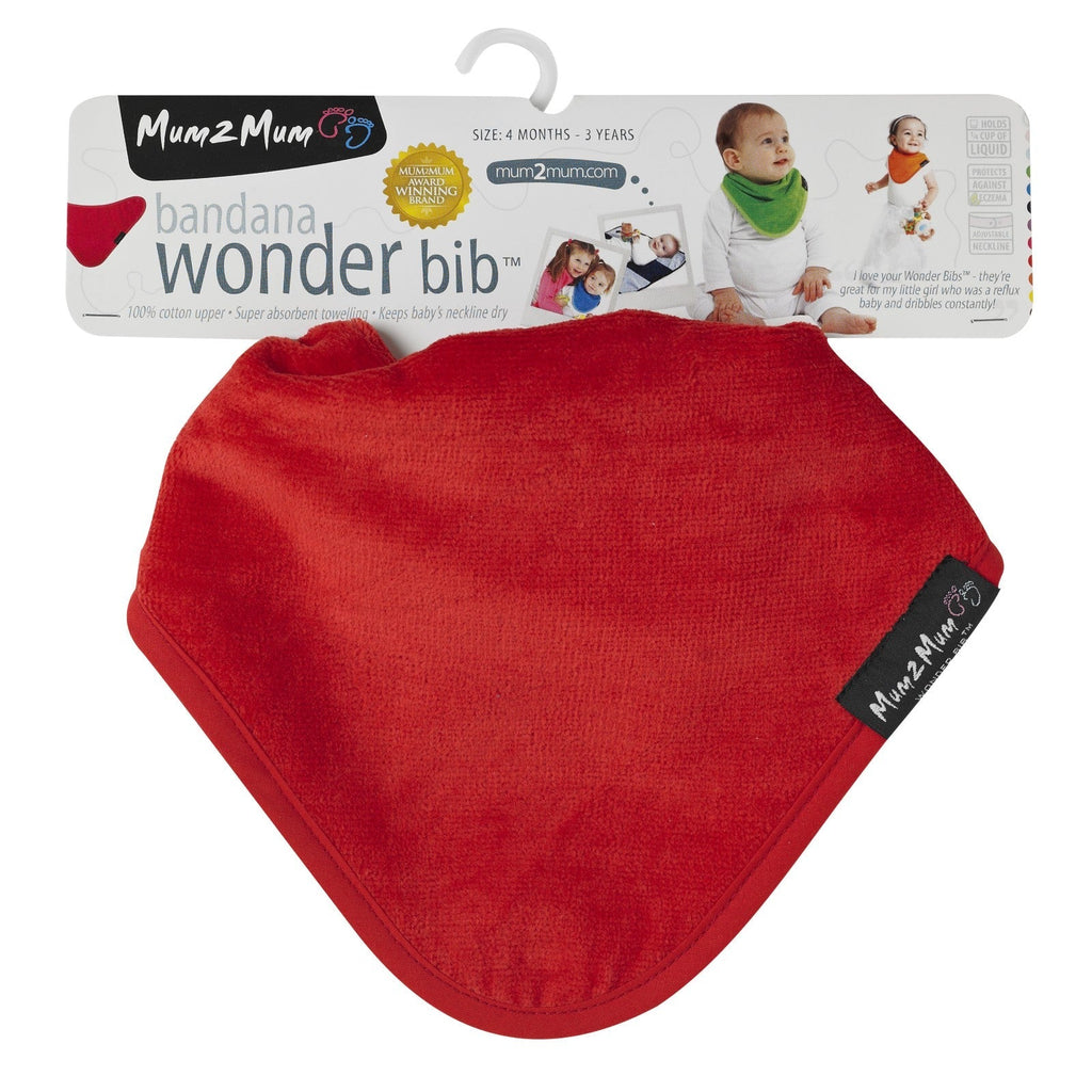 Mum 2 Mum Bandana Style Wonder Bib - Red