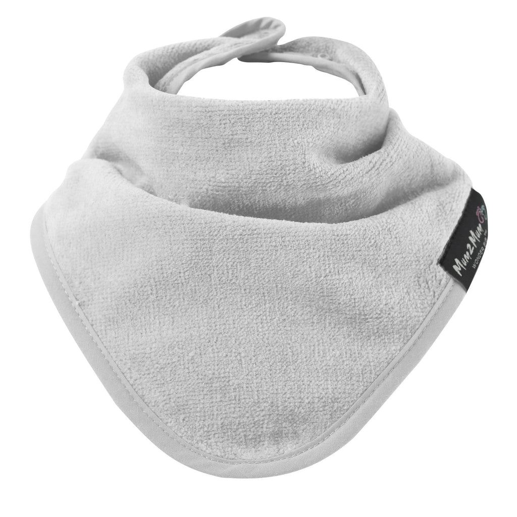 Mum 2 Mum Bandana Style Wonder Bib - Stone Grey