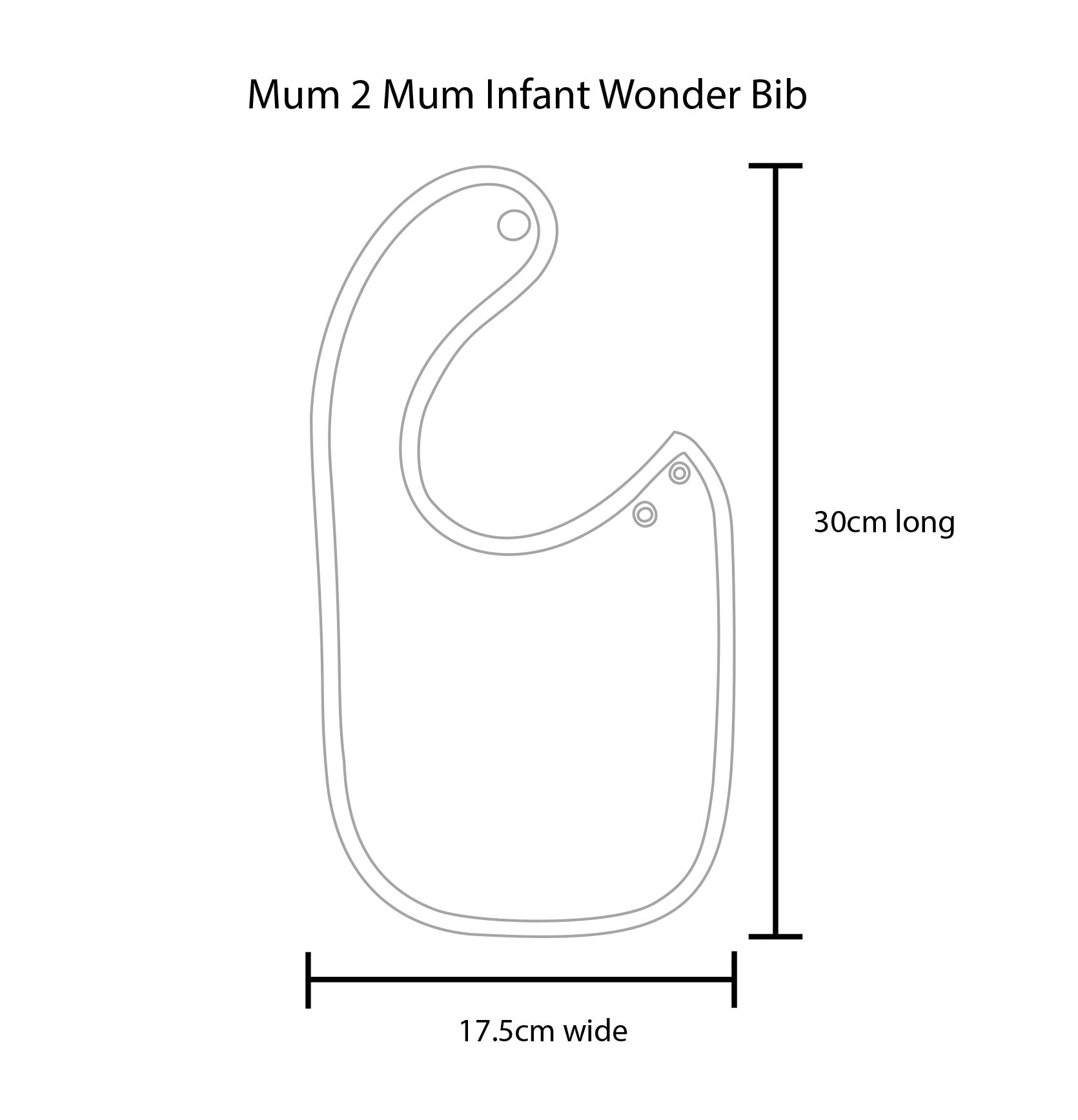 Mum 2 Mum Infant Wonder Bib - Baby Blue