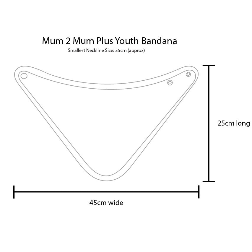 Mum 2 Mum PLUS Youth Disability Bib - Ages 5-15 years - Olive Green