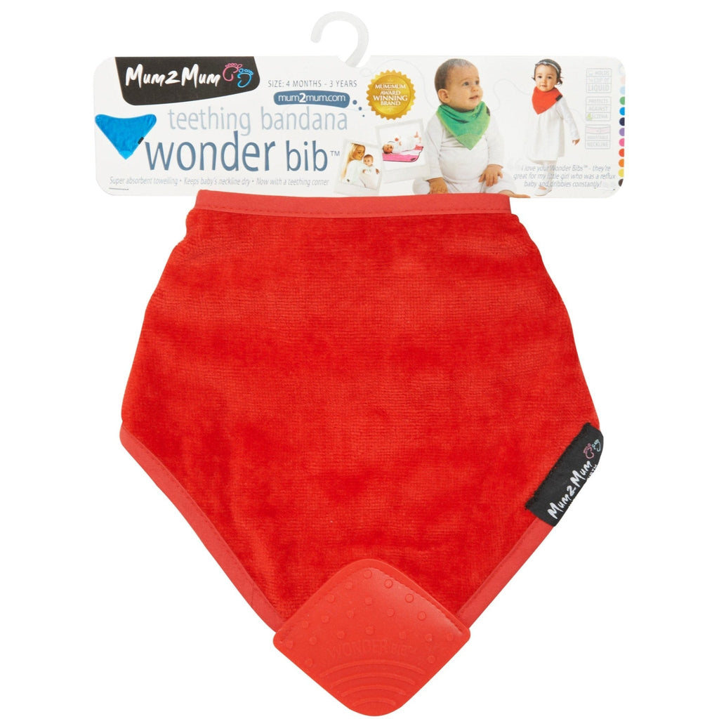 Mum 2 Mum Teething Bandana Wonder Bib - Red